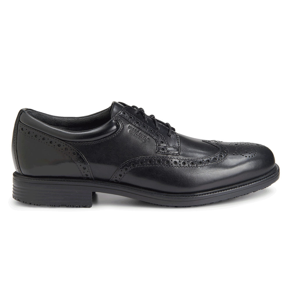 Zapatos De Vestir Rockport Hombre Mexico - Lead The Pack Waterproof Wingtip Negros - AFLYC2758